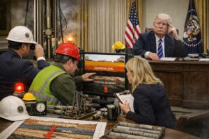 Senior Officials Hoping Trump’s Approval Ratings Sink So Low They Eventually Strike Oil