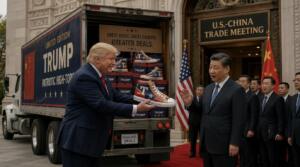Global Leaders Concerned as Trump Spends Entirety of Trade Summit Trying to Sell Xi Limited Edition High-Tops