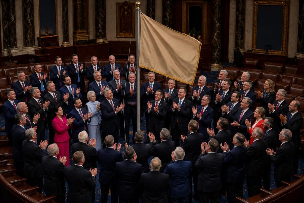 GOP Unveils New Beige Flag To Combat Growing Fear of Color Spectrum