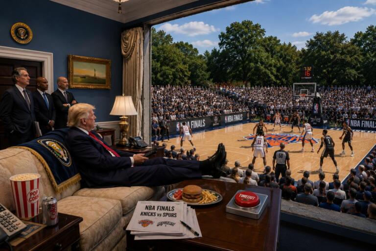 Trump Moves NBA Finals to White House Court So He Doesn’t Have to Leave Couch