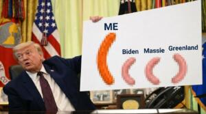 Trump Mental Health Concerns Grow After Displaying Penis Size Comparison Chart of Perceived Enemies in Presser