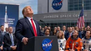 Hundreds of NASA Scientists Watch Silently as Trump Explains How Space Works